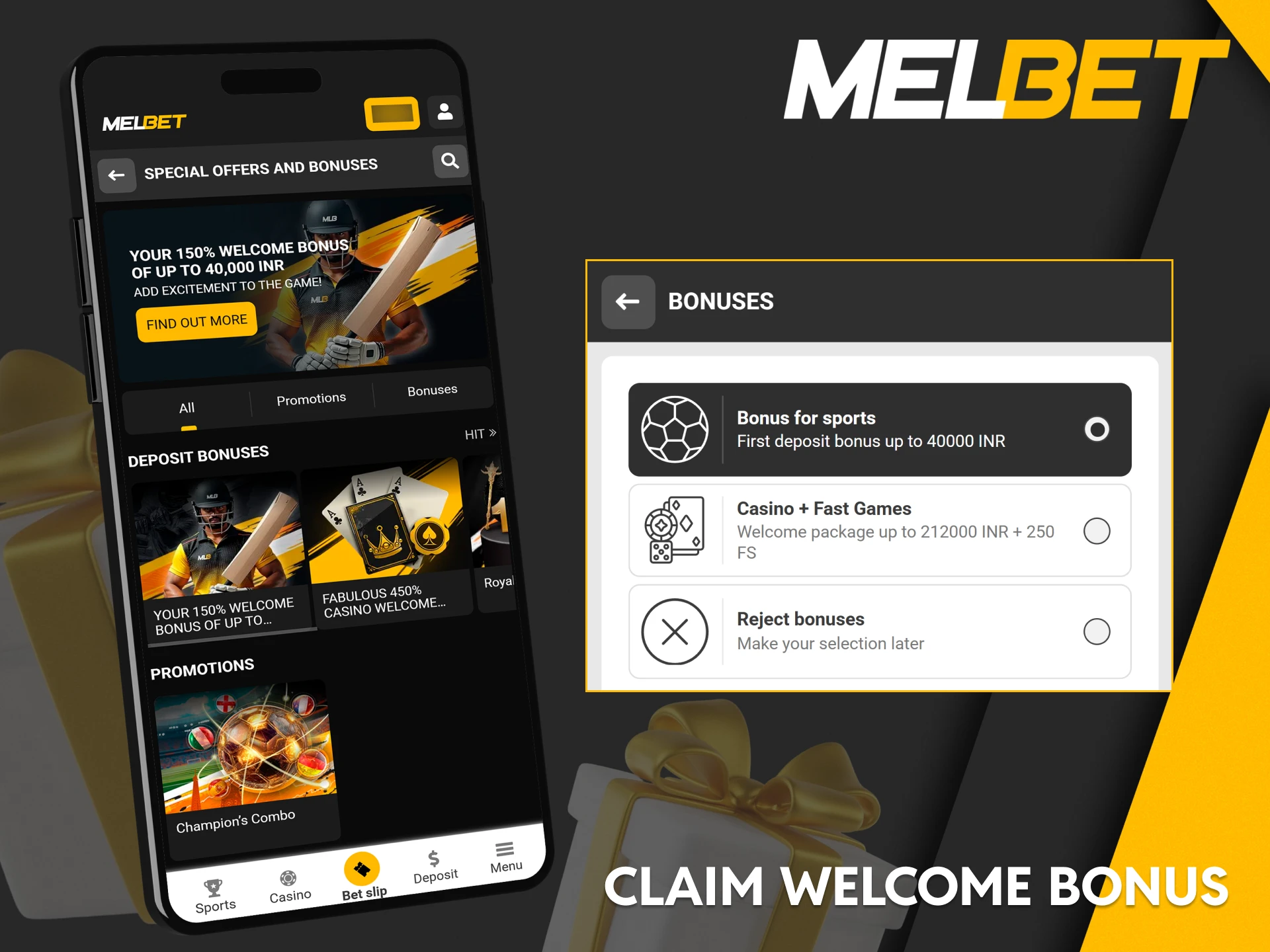Melbet Sri Lanka tutorial showing how new users can claim the welcome bonus and start betting.