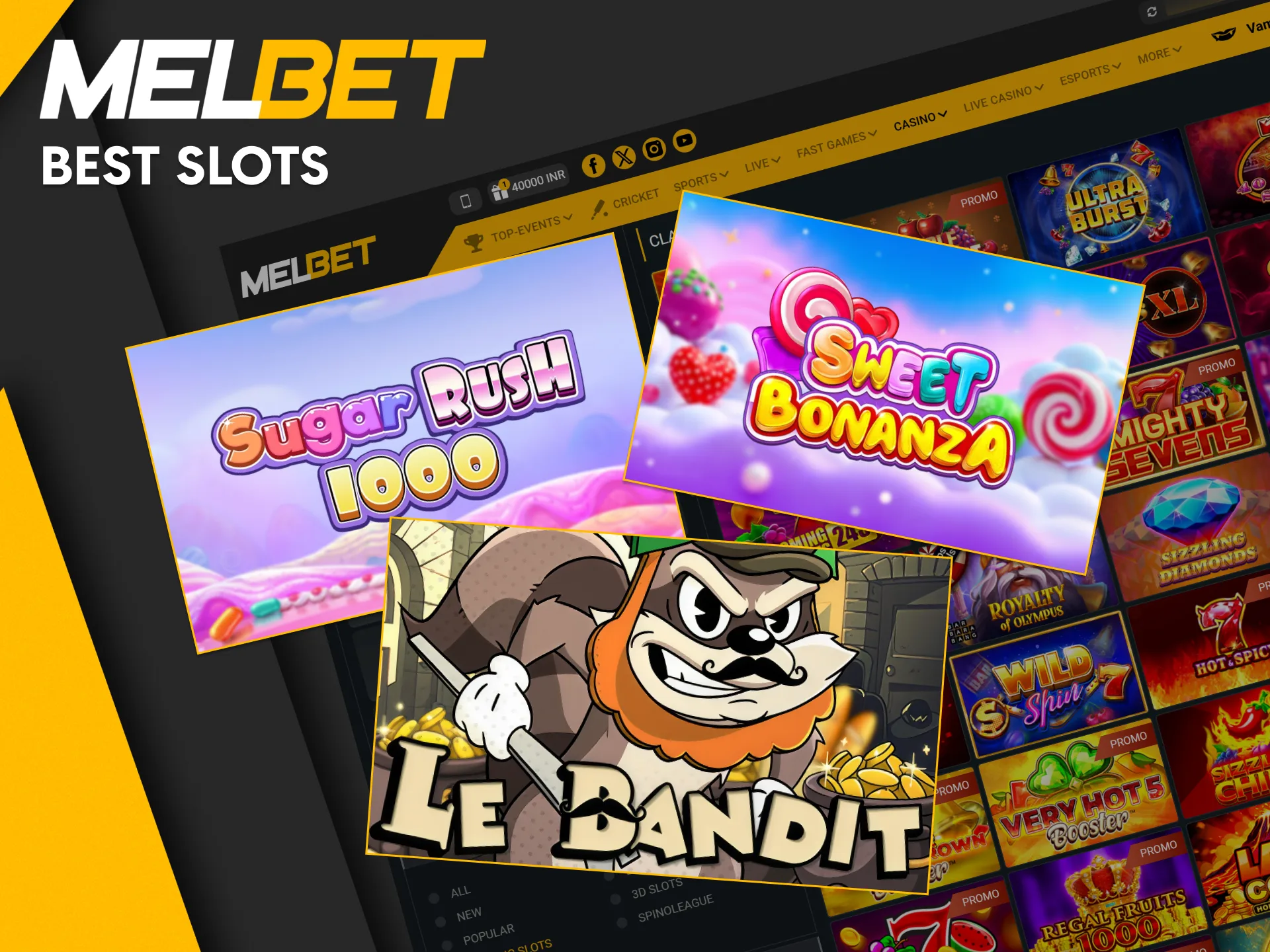 Play the best online slots with big jackpots on Melbet Sri Lanka.