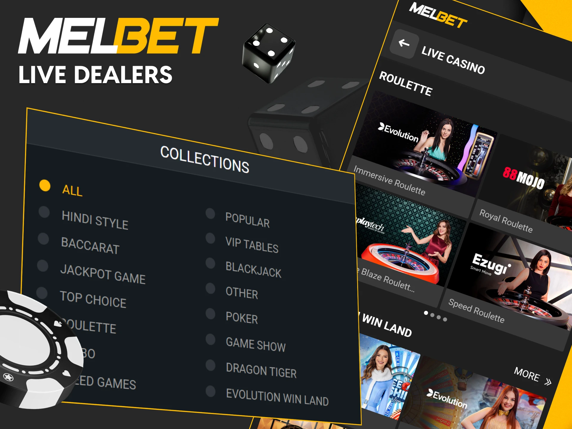Enjoy live dealer games on Melbet Sri Lanka.