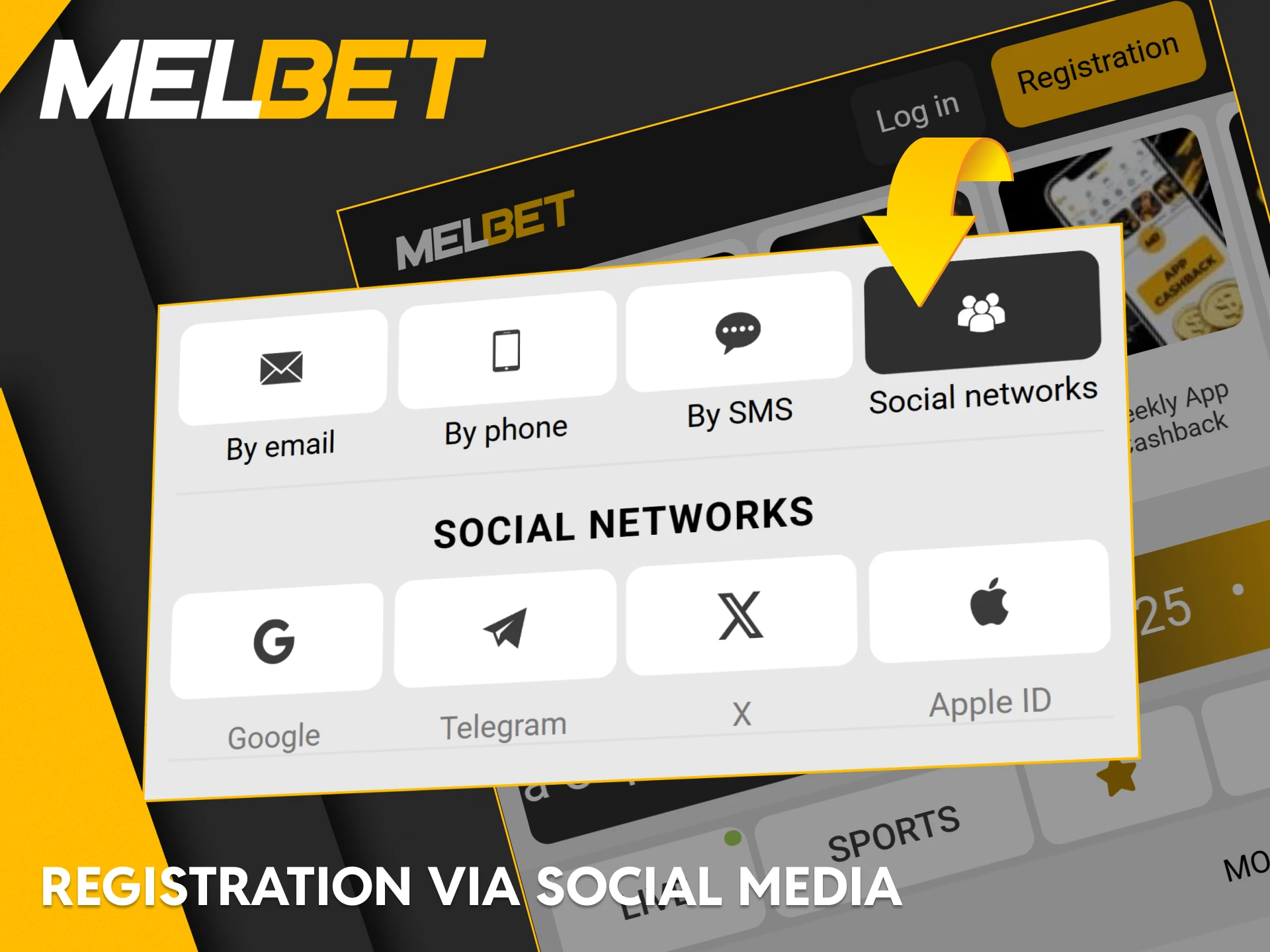 Simple registration via social media or messengers at Melbet Sri Lanka for new users.